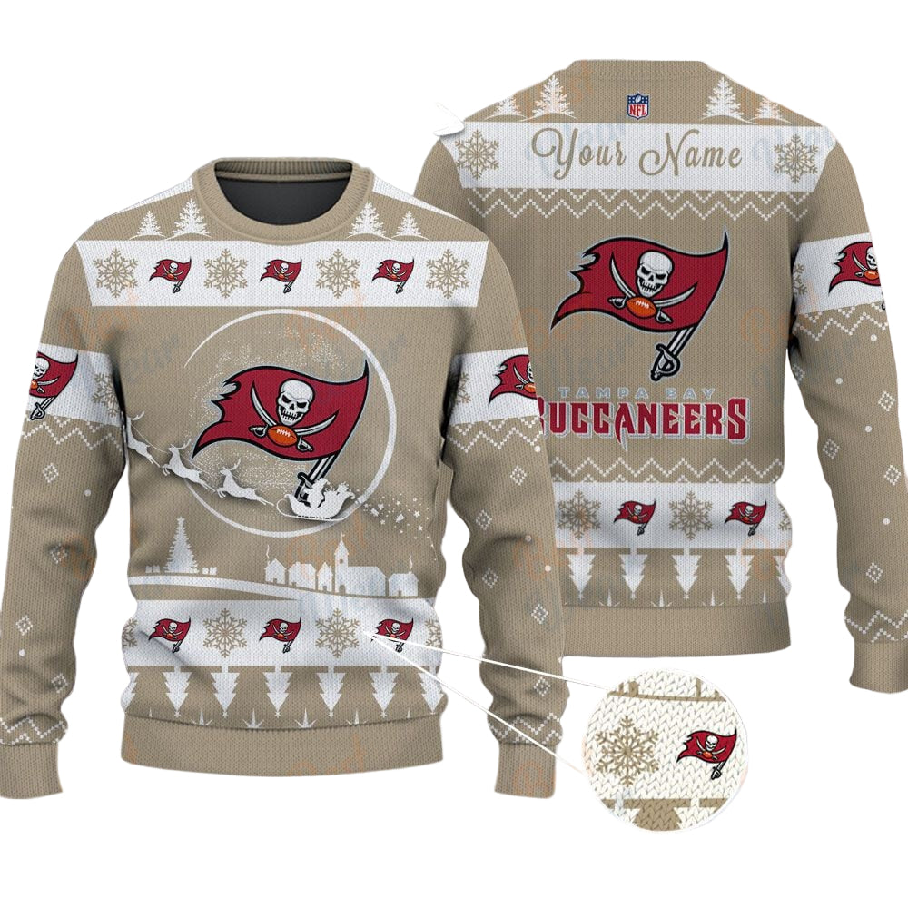 Tampa Bay Buccaneers NFL Ugly Christmas Sweater - Name Customized