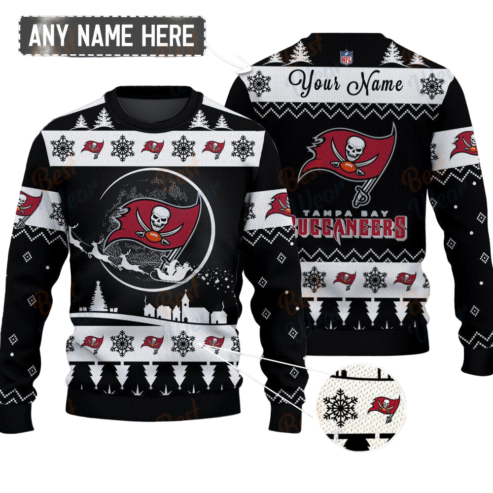 Tampa Bay Buccaneers NFL Ugly Christmas Sweater - Name Customized