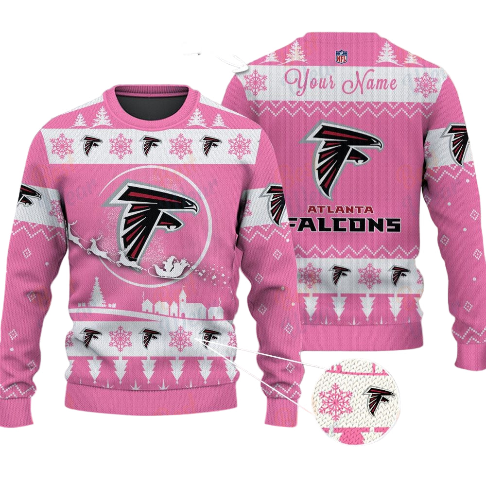 Atlanta Falcons NFL Ugly Christmas Sweater - Name Customized