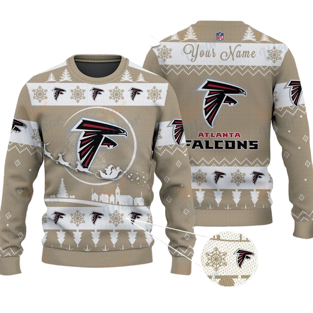 Atlanta Falcons NFL Ugly Christmas Sweater - Name Customized