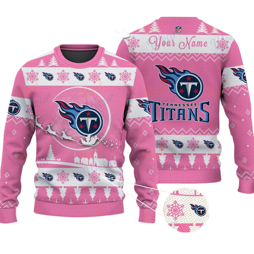 Tennessee Titans NFL Ugly Christmas Sweater - Name Customized