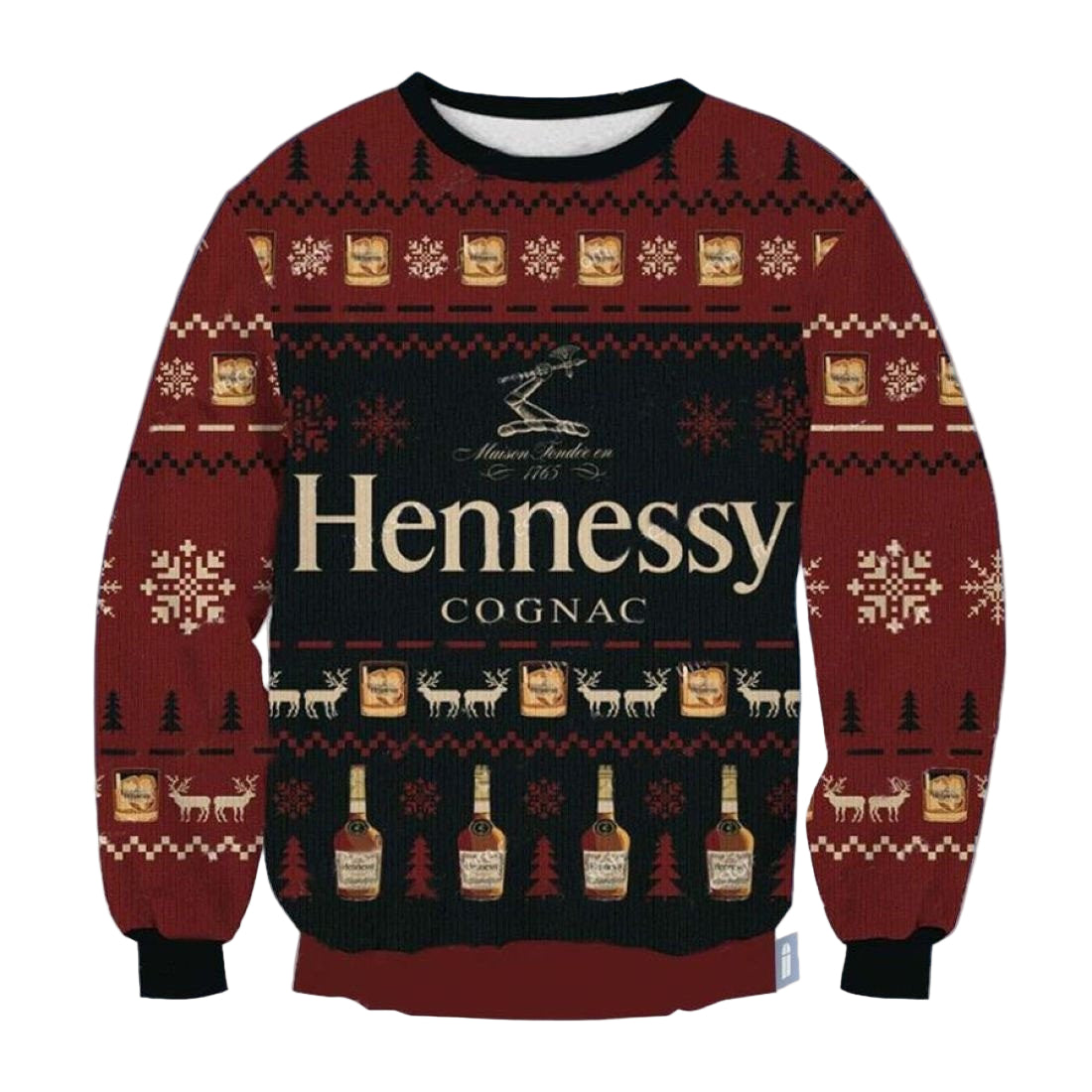 Hennessy Cognac For Unisex Ugly Christmas Sweater, All Over Print Sweatshirt