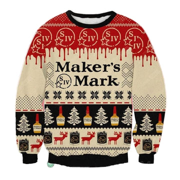 Makers Mark For Unisex Ugly Christmas Sweater, All Over Print Sweatshirt