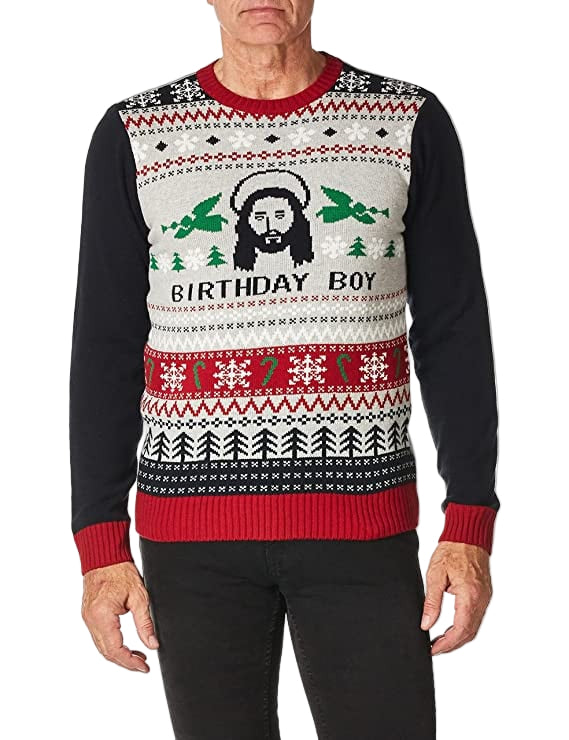 God Jesus Pattern Birthday Boy Gift For Christmas Ugly Christmas Sweater