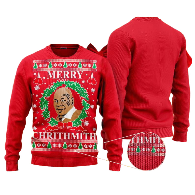 Mike Tyson Boxing Ugly Christmas Sweater, All Over Print Sweatshirt