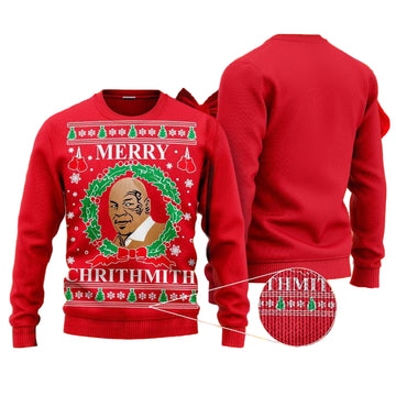Mike Tyson Boxing Ugly Christmas Sweater, All Over Print Sweatshirt