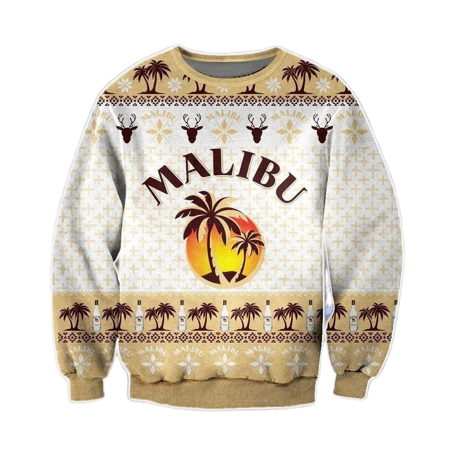 Malibu rum ugly sweater