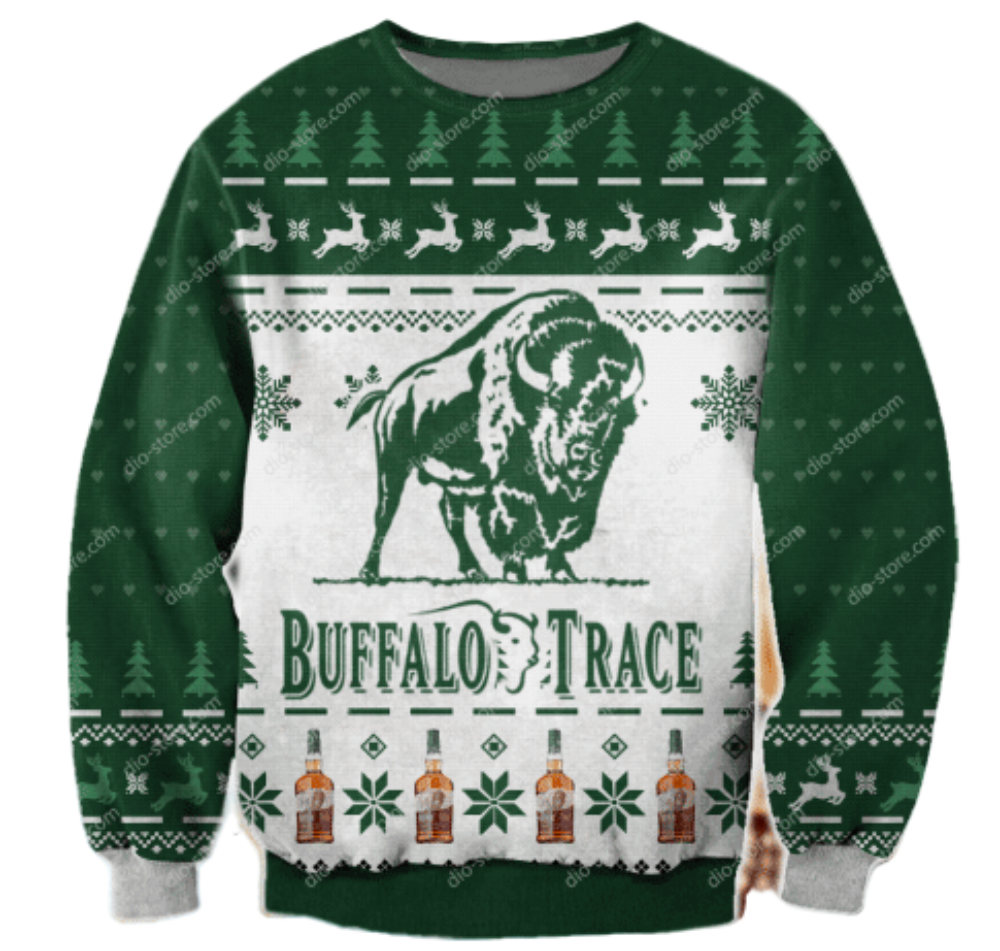 Buffalo Trace Ugly Christmas Sweater, All Over Print Sweatshirt