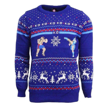 Street Fighter Sagat Vs. Chun Li For Unisex Ugly Christmas Sweater, All Over Print Sweatshirt