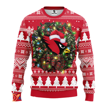 Ugly Christmas Sweater Arizona-Cardinals, Rise Up Red Sea White/Red