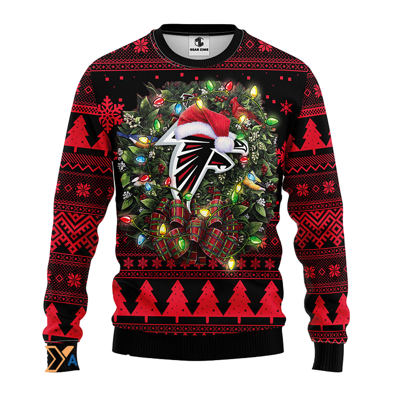 Ugly Christmas Sweater Atlanta-Falcons, Rise Up Red/Black