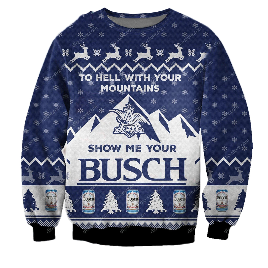 Show Me Your Busch Ugly Christmas Sweater, All Over Print Sweatshirt