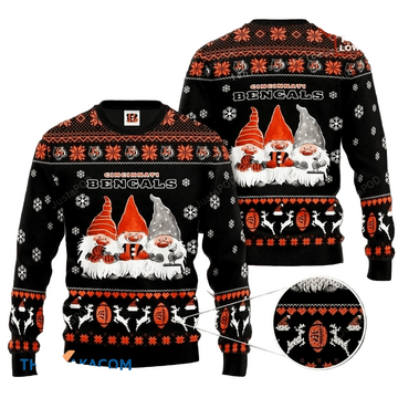 Ugly Christmas Sweater Cincinnati, Drawfs Black/Orange