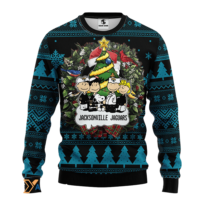 Ugly Christmas Sweater Jacksonville-Jaguars, Graphics Dog Black/Blue