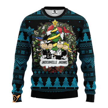 Ugly Christmas Sweater Jacksonville-Jaguars, Graphics Dog Black/Blue