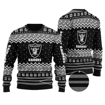 Ugly Christmas Sweater Las-Vegas, Las-Vegas Nation Black/Grey