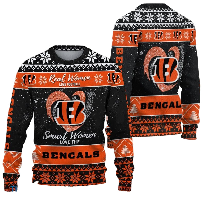 Ugly Christmas Sweater Cincinnati, Grinch Christmas Cincinnati In Heart Snowflakes City Shadow Orange