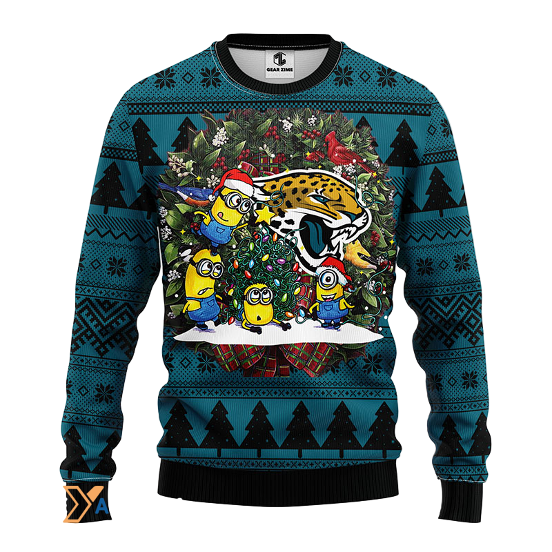 Ugly Christmas Sweater Jacksonville-Jaguars, Minion Black/Blue
