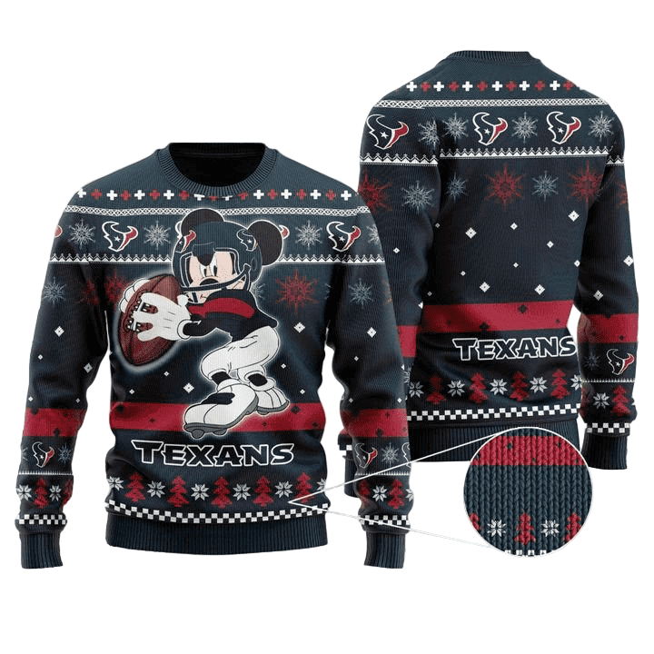 Ugly Christmas Sweater Houston-Texans, Graphics Mouse Black/Red