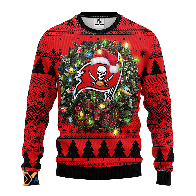Ugly Christmas Sweater Tampa-Bay-Buccaneers, Fire The Cannons Red/Black