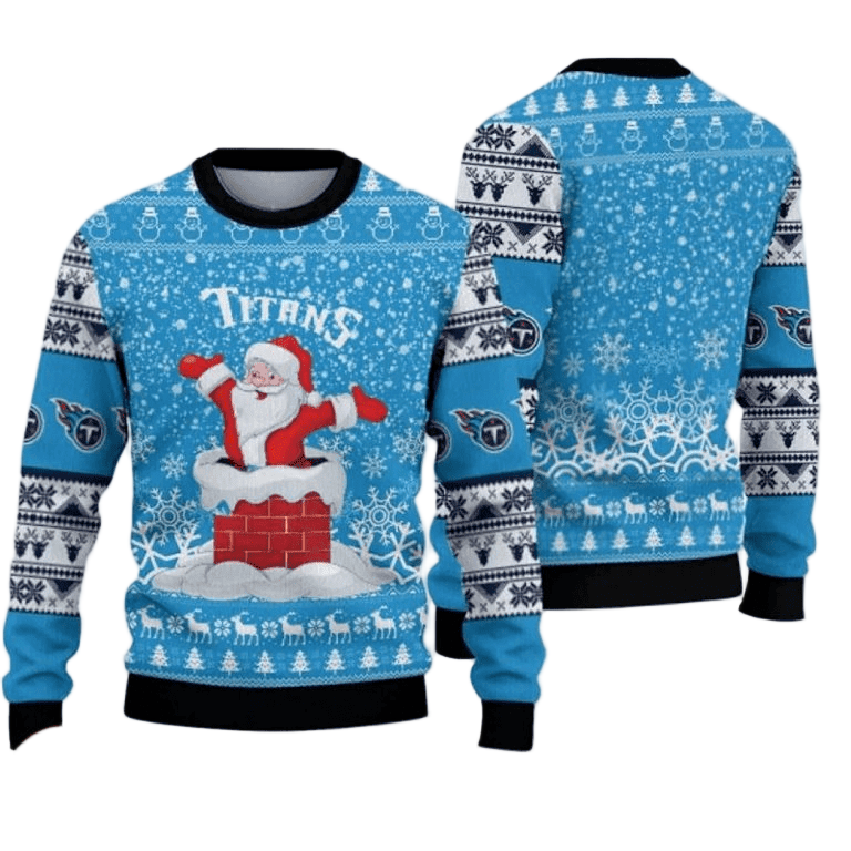 Ugly Christmas Sweater Tennessee-Titans, Xmas Blue/Black