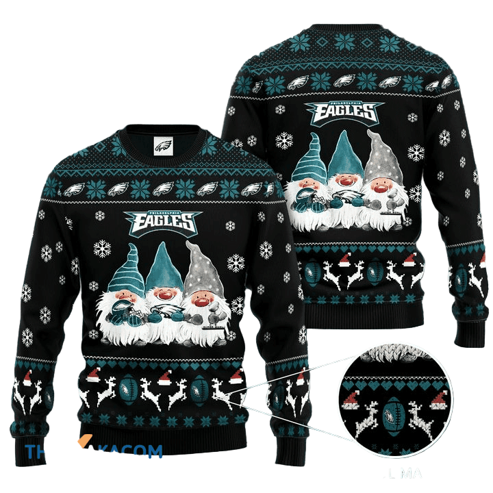 Ugly Christmas Sweater Philadelphia-Eagles, Drawfs Green/Black