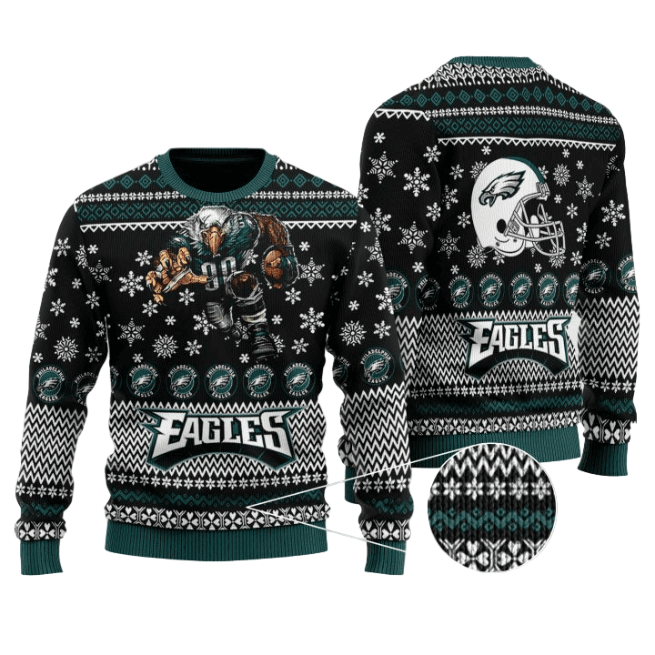 Ugly Christmas Sweater Philadelphia-Eagles, Fly Eagles Fly Green/Black