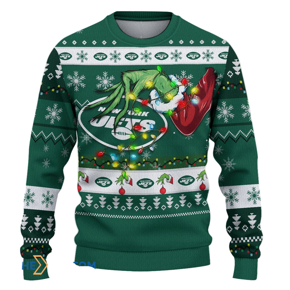 Ugly Christmas Sweater Philadelphia-Eagles, Fly Philadelphia-Eagles Fly Grinch Christmas Snowflakes Teal