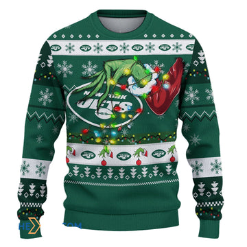 Ugly Christmas Sweater Philadelphia-Eagles, Fly Philadelphia-Eagles Fly Grinch Christmas Snowflakes Teal