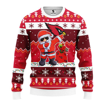 Arizona Cardinals Dabbing Santa Claus Ugly Christmas Sweater BGSWT156