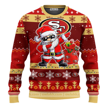 San Francisco 49ers Dabbing Santa Claus Ugly Christmas Sweater BGSWT180