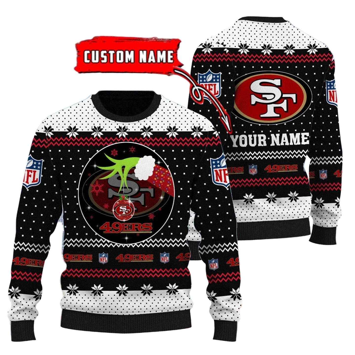 San Francisco 49ers Personalized Woolen Sweater BG62