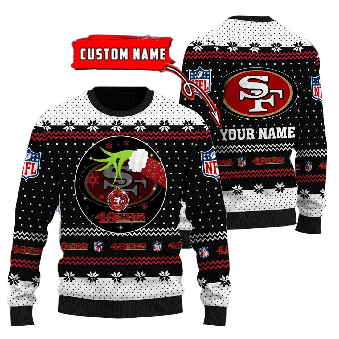 San Francisco 49ers Personalized Woolen Sweater BG62