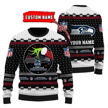 Seattle Seahawks Personalized Woolen Sweater BG63