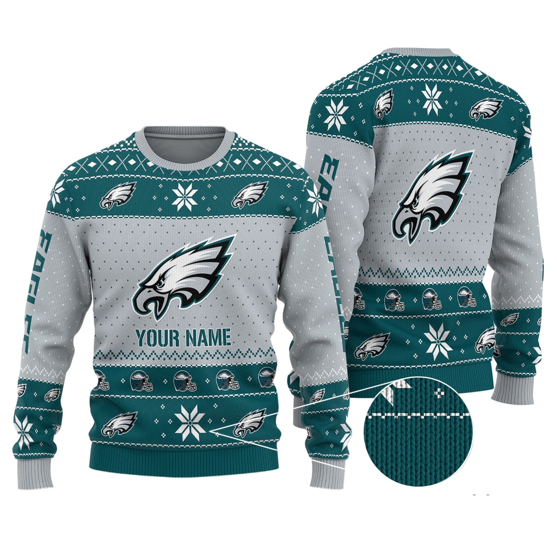 Philadelphia Eagles Personalized Woolen Sweater BGSWT111