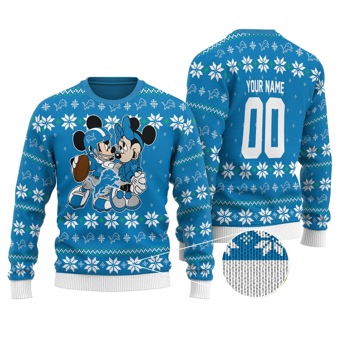 Detroit Lions Personalized Woolen Sweater BGSWT147