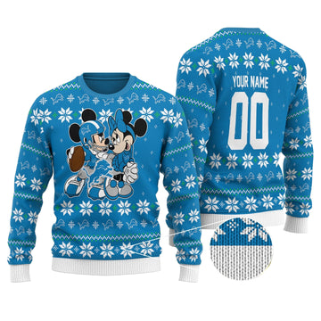 Detroit Lions Personalized Woolen Sweater BGSWT147