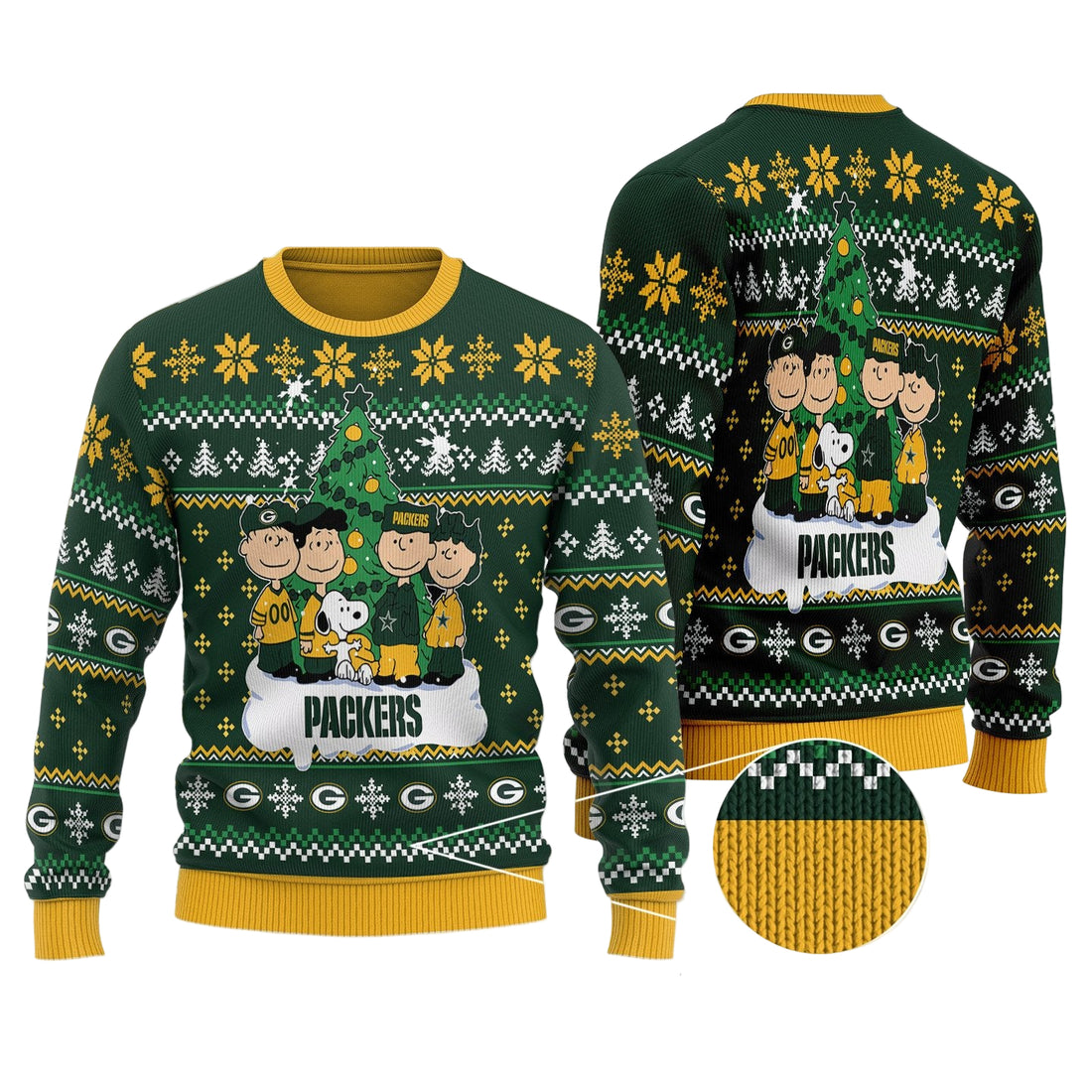 Green Bay Packers Christmas Woolen Sweater BGSWT152
