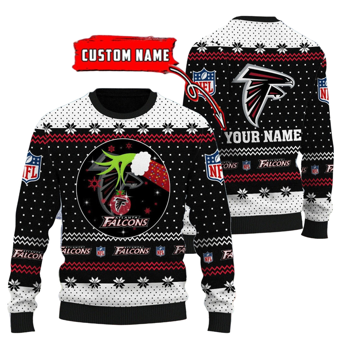 Atlanta Falcons Personalized Woolen Sweater BG36