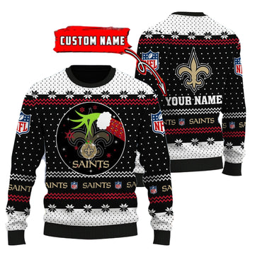 New Orleans Saints Personalized Woolen Sweater BG54
