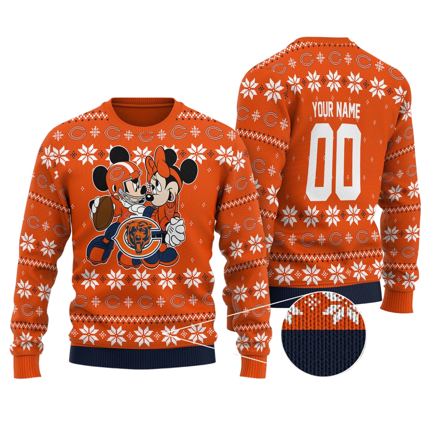 Chicago Bears Personalized Woolen Sweater BGSWT145