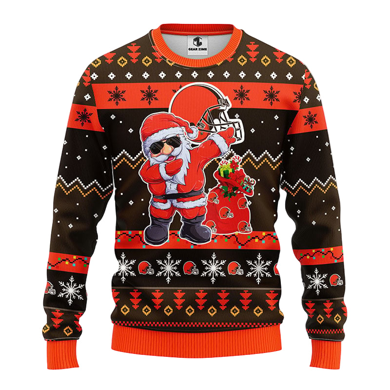 Cincinnati Bengals Dabbing Santa Claus Ugly Christmas Sweater BGSWT162
