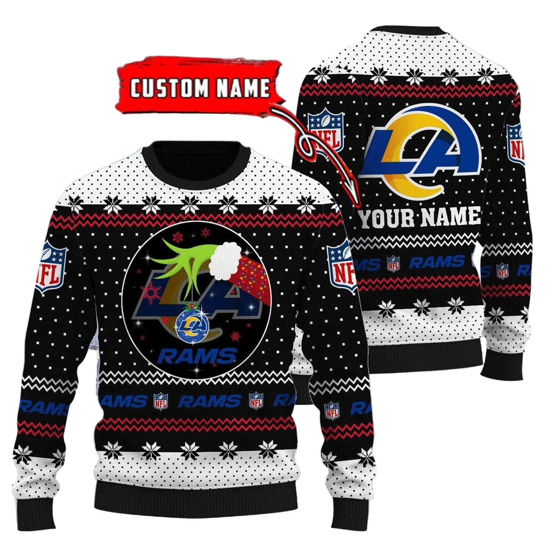 Los Angeles Rams Personalized Woolen Sweater BG60