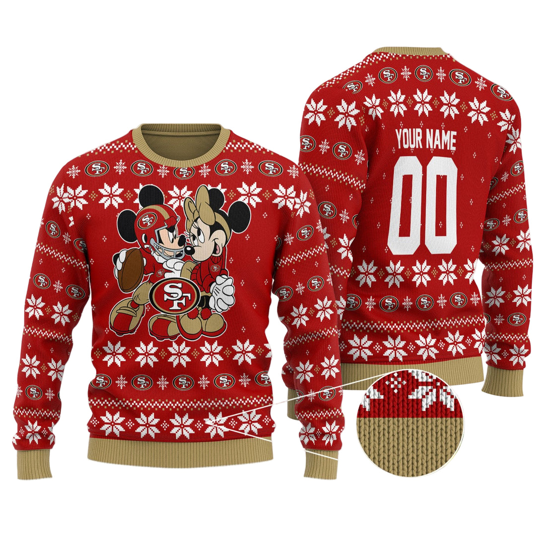 San Francisco 49ers Personalized Woolen Sweater BGSWT144