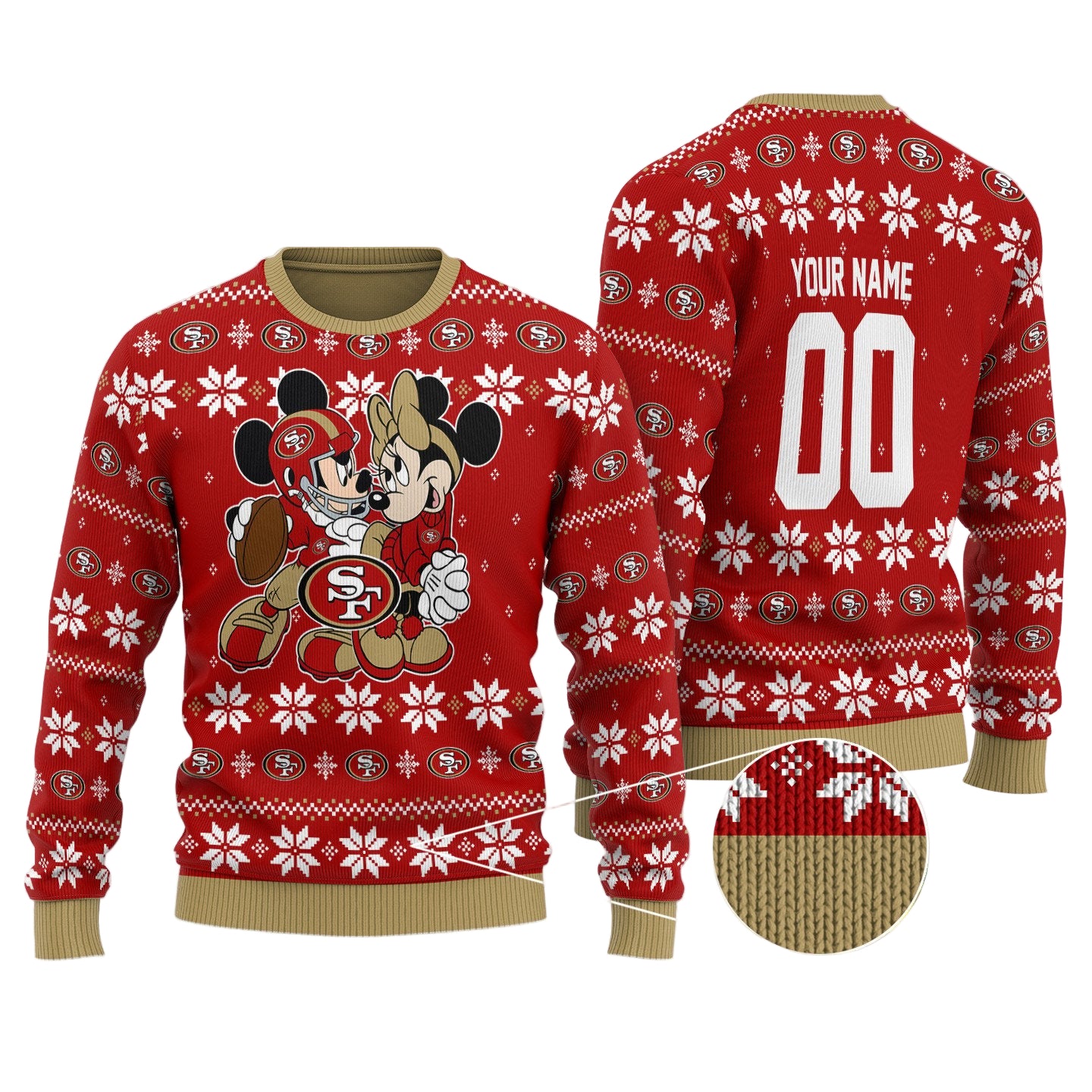 San Francisco 49ers Personalized Woolen Sweater BGSWT144