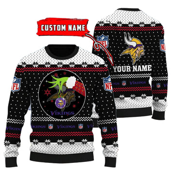 Minnesota Vikings Personalized Woolen Sweater BG52