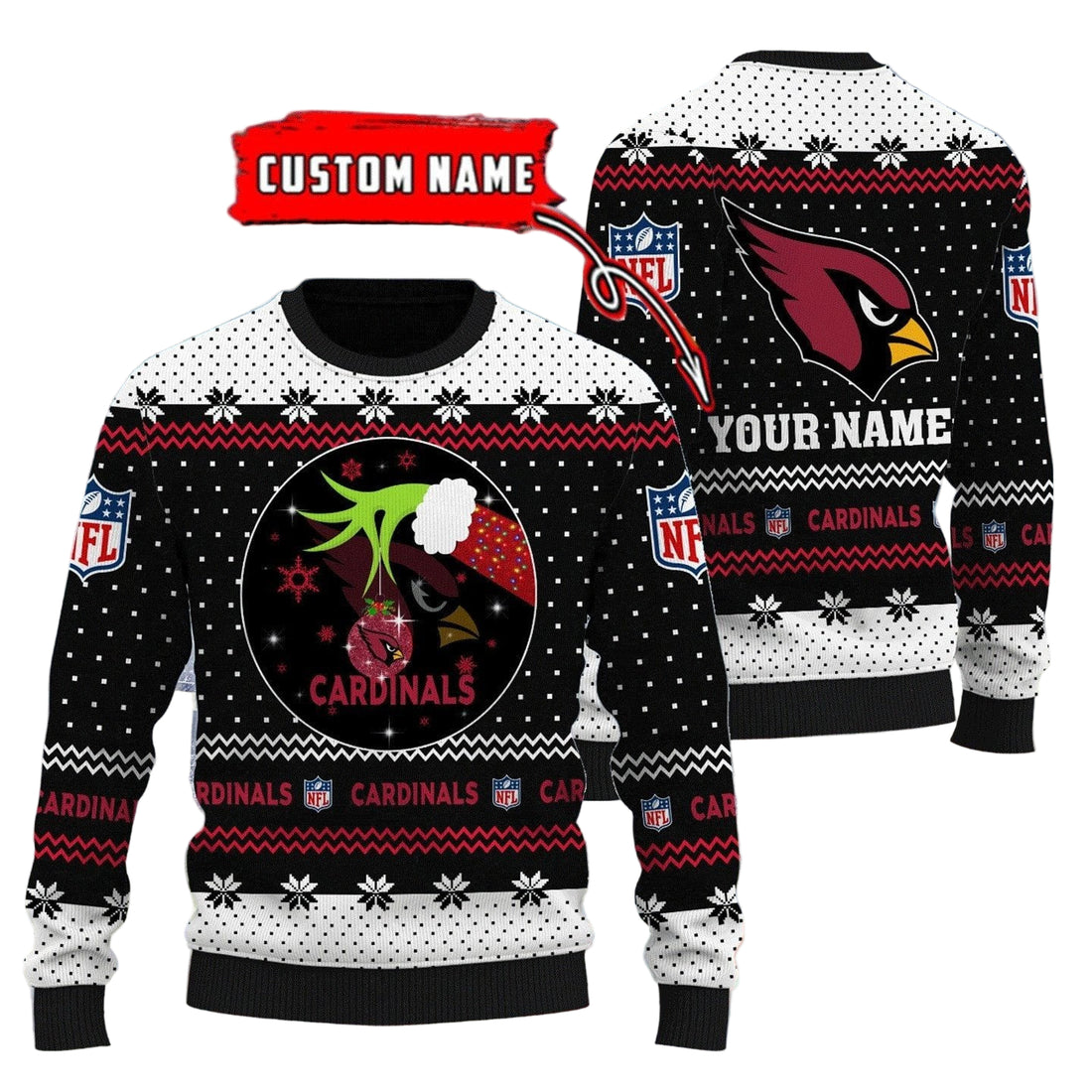 Arizona Cardinals Personalized Woolen Sweater BG35