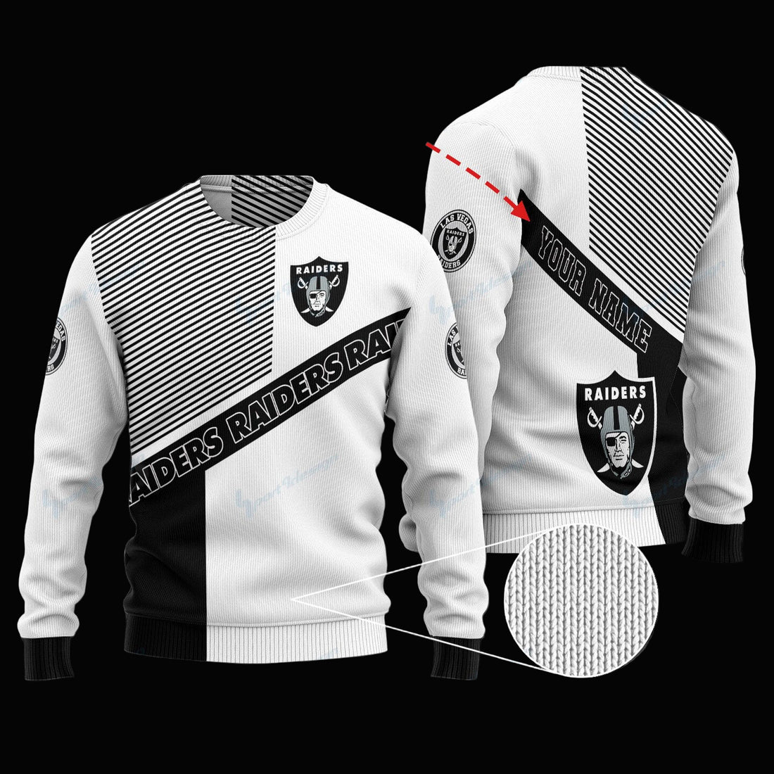 Las Vegas Raiders Personalized Woolen Sweater BG19