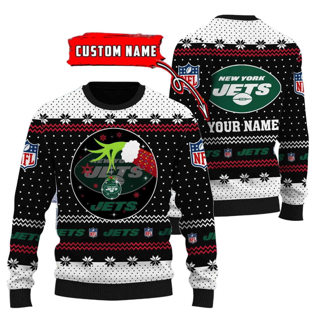 New York Jets Personalized Woolen Sweater BG56