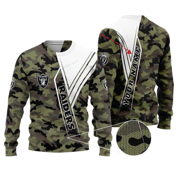 Las Vegas Raiders Personalized Woolen Sweater BG16